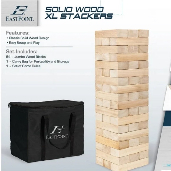 EastPoint Sports | NEW Giant Outdoor Jenga Game | Stackers XL Tumbling Blocks | - Picture 1 of 10
